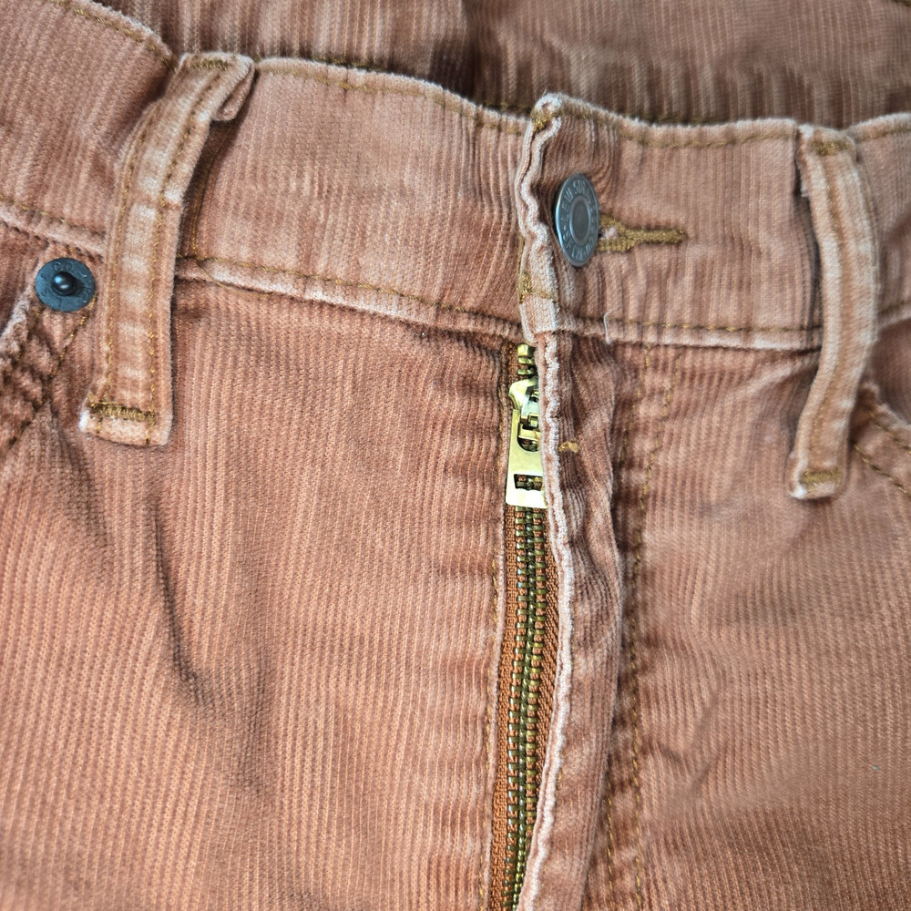 Levis 514 Corduroy Pants 36x30 Rust Brown Straight Fit Stretch Fall Workwear - Picture 8 of 14